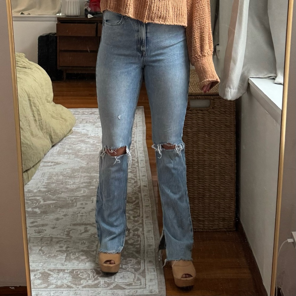 ZARA size 6 high rise jeans